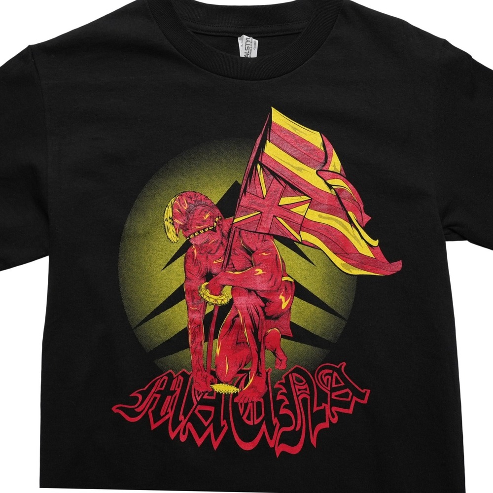 Hawaii Warrior Graphic Tee Mens S‎ Black Hawaii Demand Alstyle